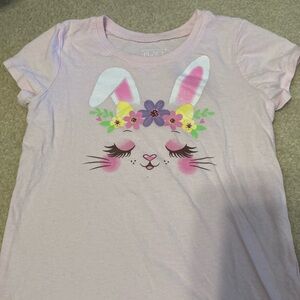 The Children's Place Light Pink Bunny Floral Tee